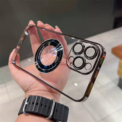 Genomskinligt magnetiskt iPhone-fodral
