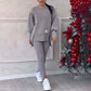 Casual Sweatshirt Leggings Set för kvinnor