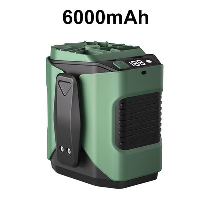 🏖️Sale For 50% OFF🌀6000mAh Multifuntion Waist Fan with 100 Speeds & Flashlight🌬️⚡