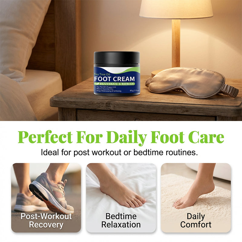 Tea Tree Oil Foot Cream for Dry Cracked Feet