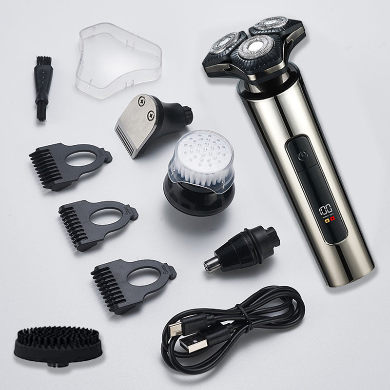 Multi Functional Electric LED Display 3-Blade Razor for Men