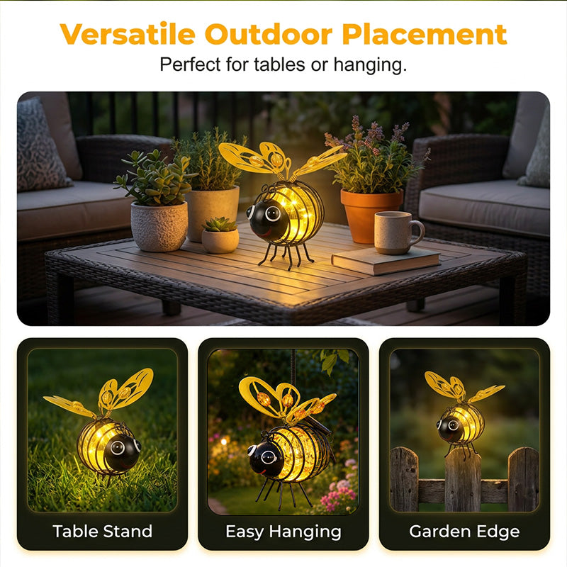 🌙🍃  LIMITED-TIME 50% OFF! Hanging Solar Bee Light – Warm Amber Glow, Flicker-Free, Perfect for Garden Parties, Camping, or Kids’ Rooms – Spread Joy Day and Night 🌞🌜
