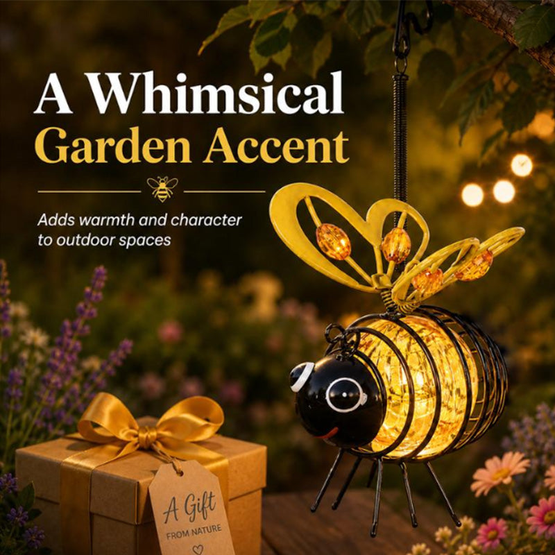 🌙🍃  LIMITED-TIME 50% OFF! Hanging Solar Bee Light – Warm Amber Glow, Flicker-Free, Perfect for Garden Parties, Camping, or Kids’ Rooms – Spread Joy Day and Night 🌞🌜