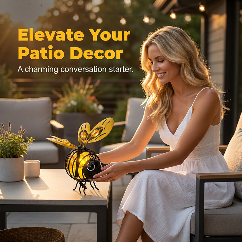 🌙🍃  LIMITED-TIME 50% OFF! Hanging Solar Bee Light – Warm Amber Glow, Flicker-Free, Perfect for Garden Parties, Camping, or Kids’ Rooms – Spread Joy Day and Night 🌞🌜
